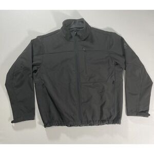 Tech By Tumi Mens Black Water Resistant Softshell Fleece Lined Jacket Size XL